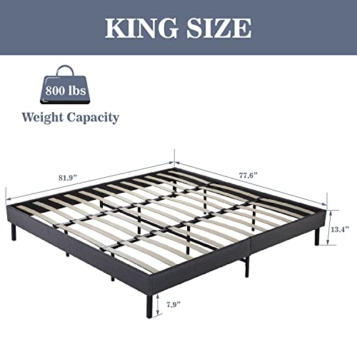 Size of a top king box spring